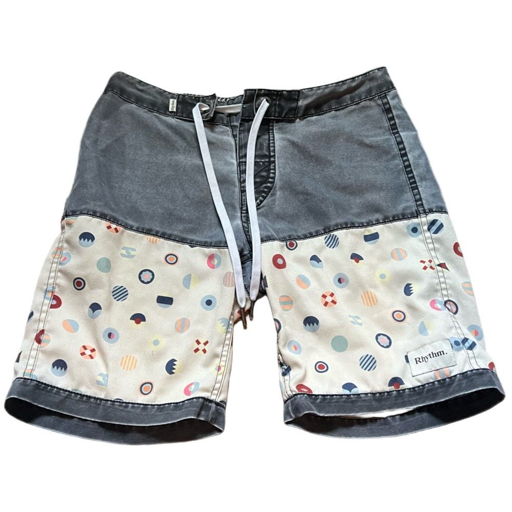Rhythm Multicolor Patterned Shorts with Gray Accents